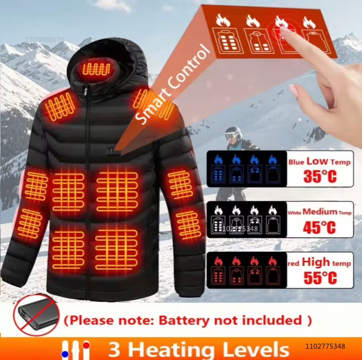 Veste Chauffante USB – Chaleur Instantanée 3 Niveaux | Homme & Femme